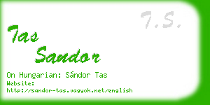 tas sandor business card